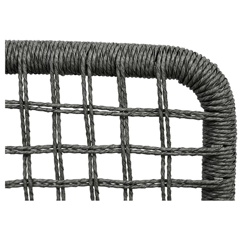 Balkónový set 1+2, stůl 60x60, židle umělý ratan barva antracit, kov antracit