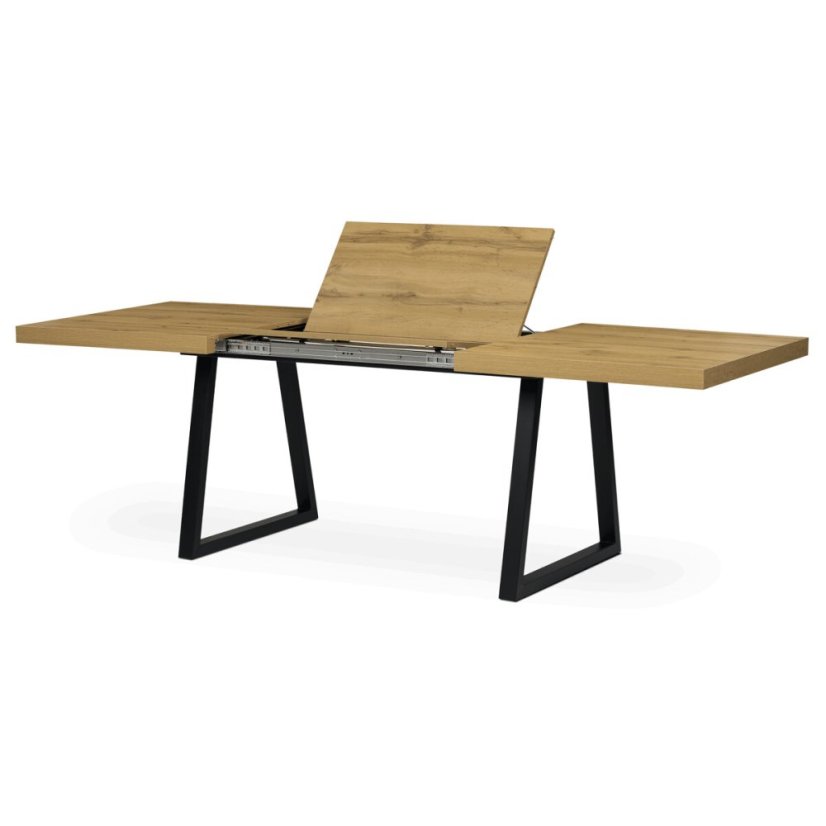 Jídelní stůl rozkládací 160- HT-R5624 OAK, lamino, dub (160 x 90) cm