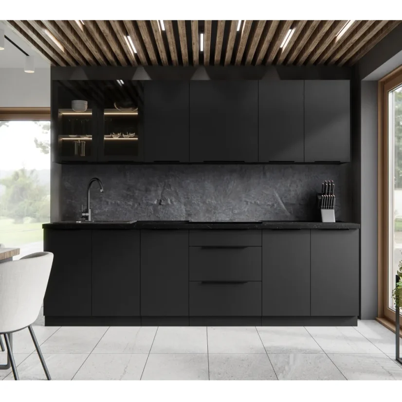 Dvířka na myčku nádobí, černá, SIBER ZM 713x596