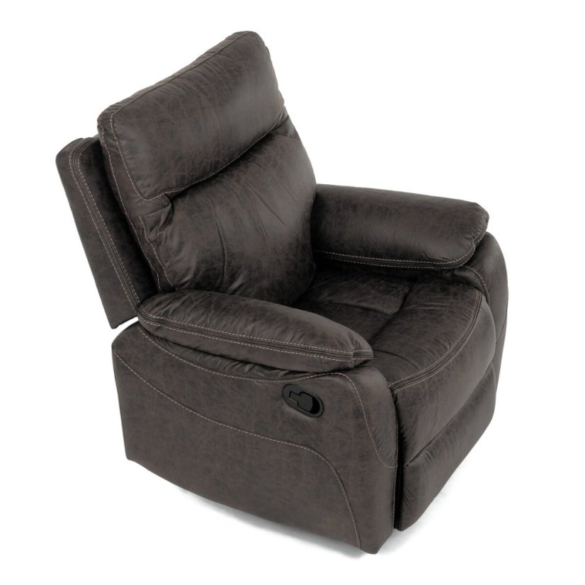 TV a relaxační křeslo s manuálním ovládáním, potah coffee látka v dekoru vintage