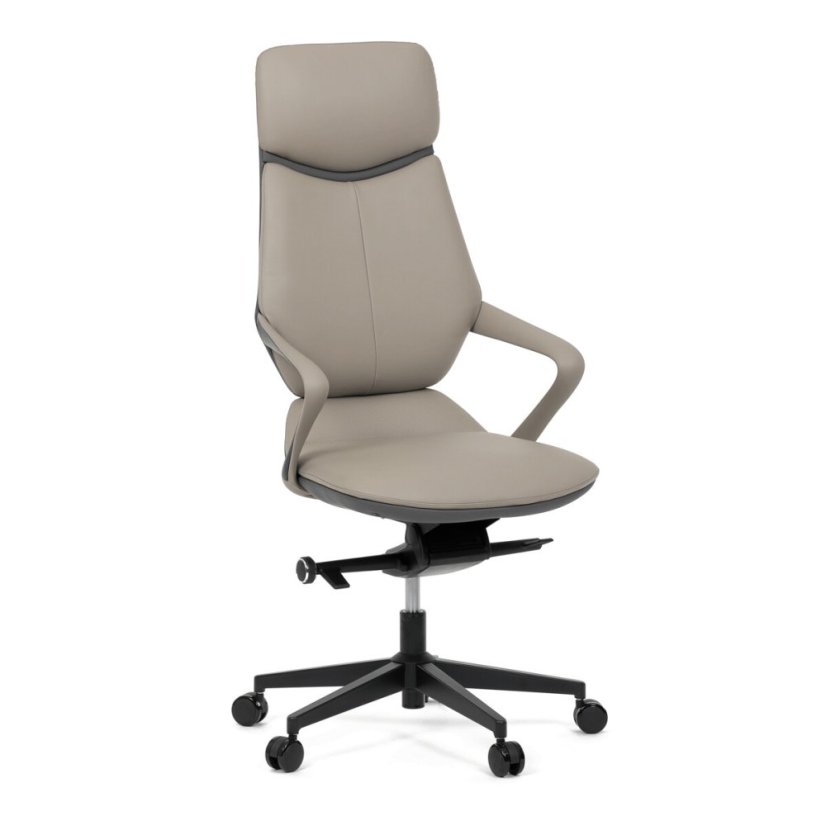 Kancelářské křeslo, houpací mechanismus, šedá ekokůže, KA-T8426 GREY