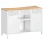 Komoda 110x40x76cm, kov, bílá, AUK-E1420 WT