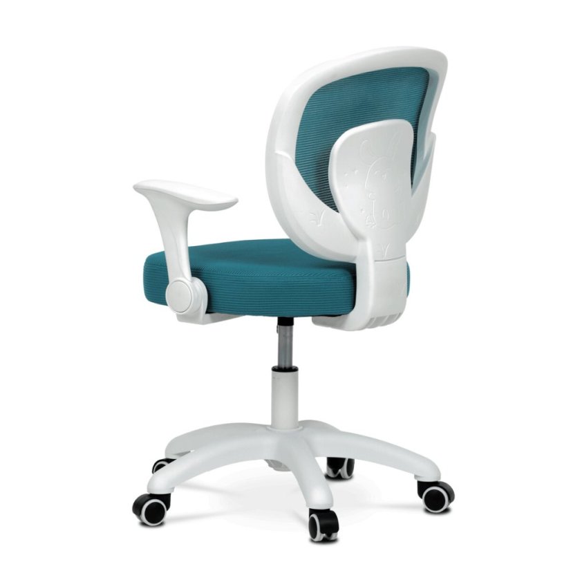 Dětská židle, výškově nastavitelná, modrá síťovina, KA-K1062 BLUE