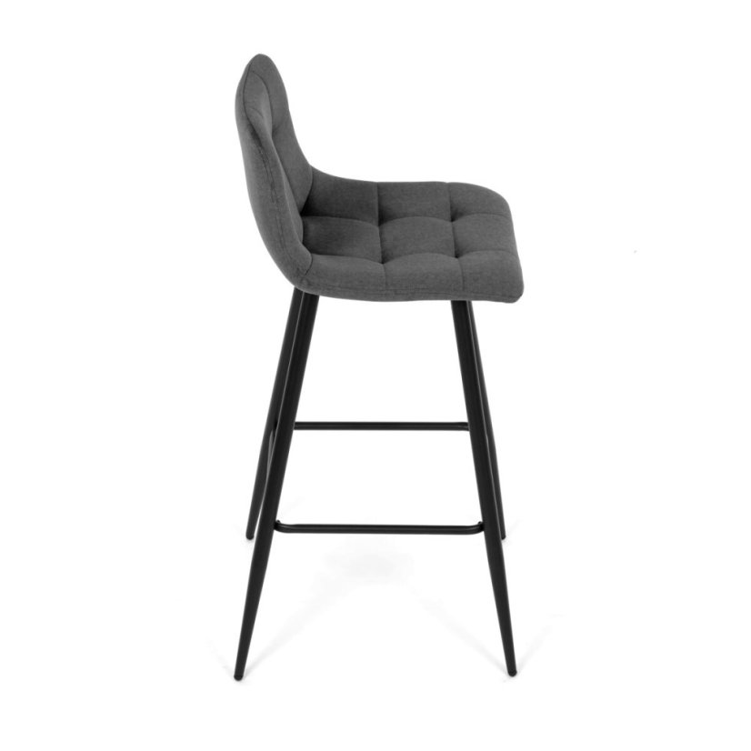 Barová židle, šedá, látka, AUB-X7015 GREY2