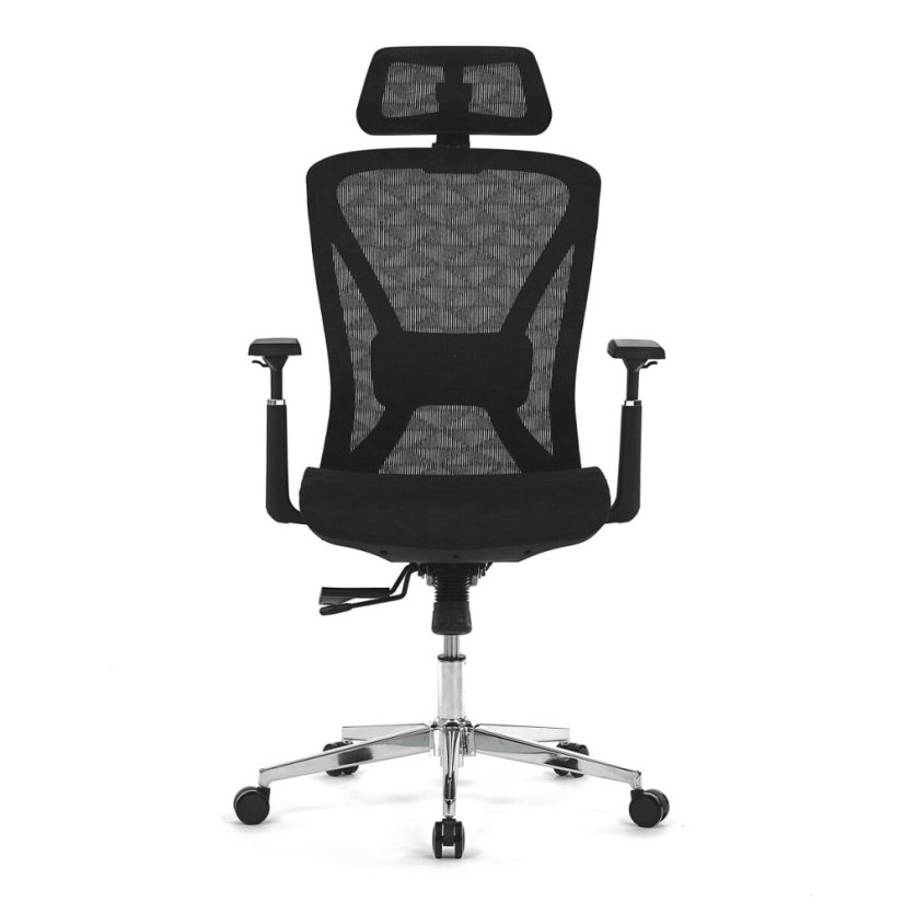 Kancelářská židle, synchronní mechanismus, černá síťovina, KA-S258 BK