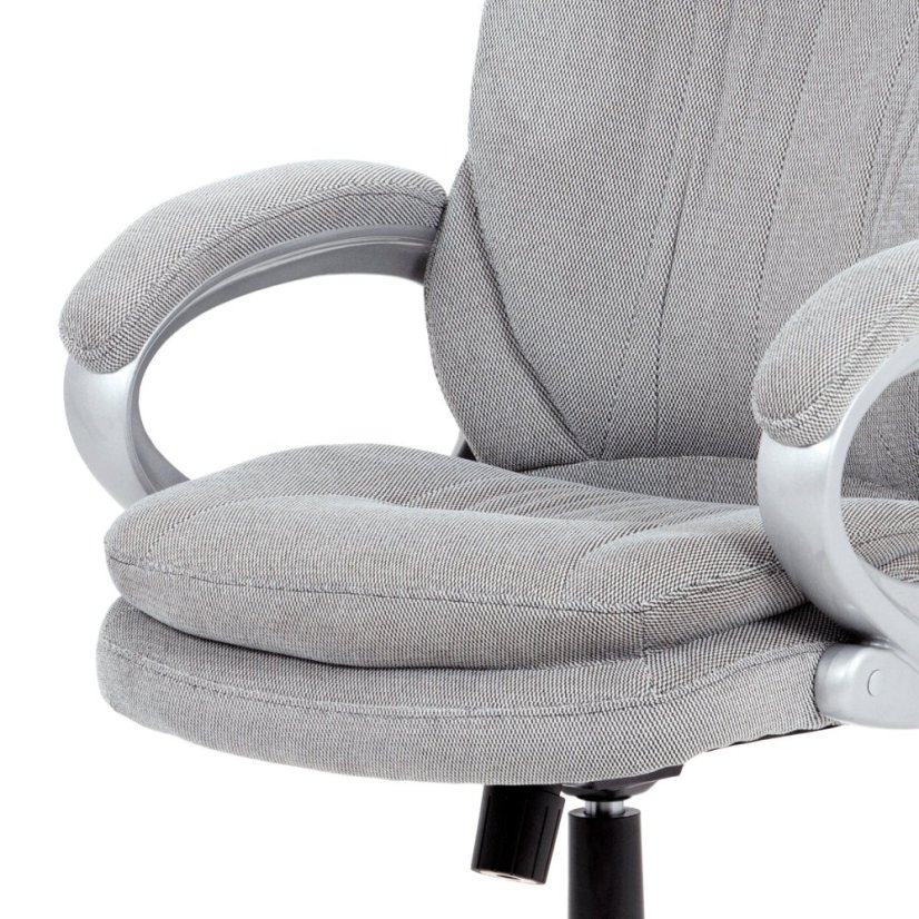Kancelářská židle, látka, kříž plast stříbrný, houpací mechanismus - Barva (vyberte): Šedá#art-ka-g198-grey2