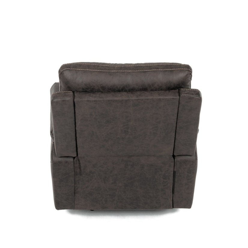 TV a relaxační křeslo s manuálním ovládáním, potah coffee látka v dekoru vintage