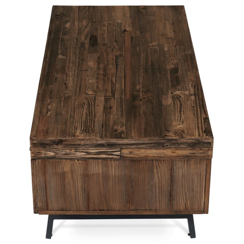 Konferenční stolek 120x60x48cm, masiv, old wood, AHG-536 PINE
