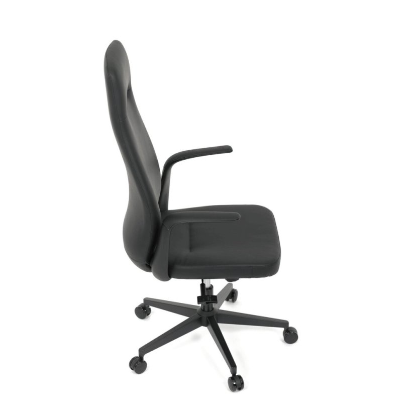 Kancelářské křeslo, synchronní mechanismus, černá ekokůže, KA-T8325 BK