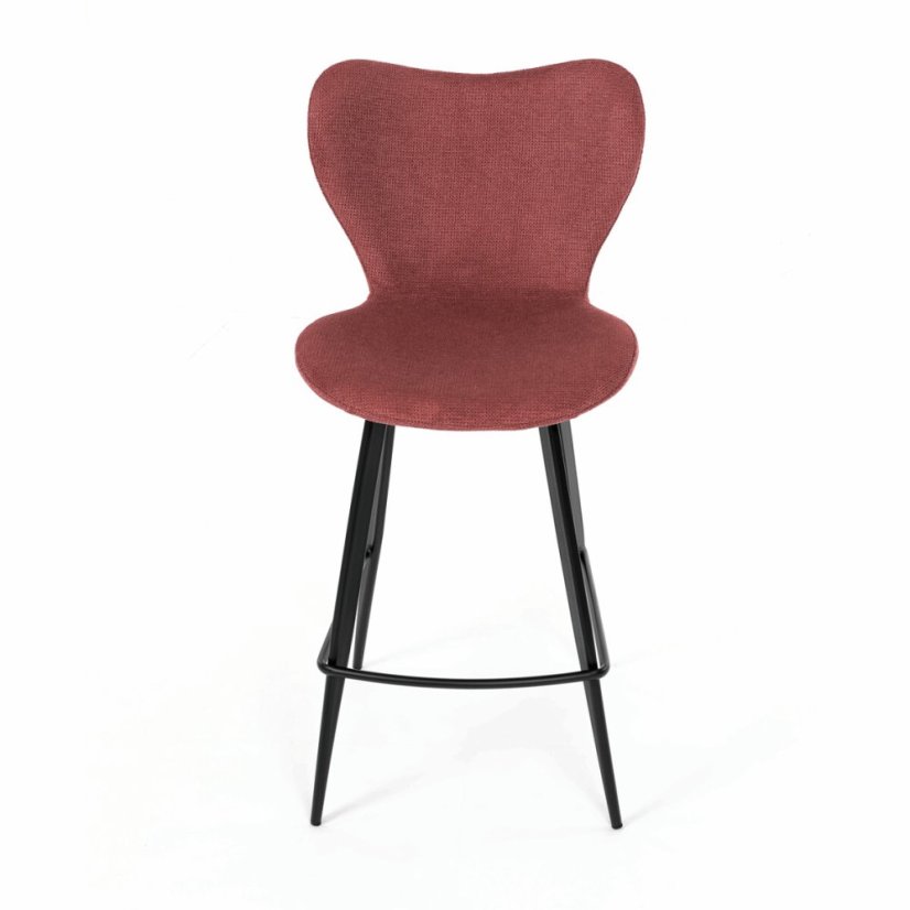 Barová židle, červená, látka, AUB-1068 RED2
