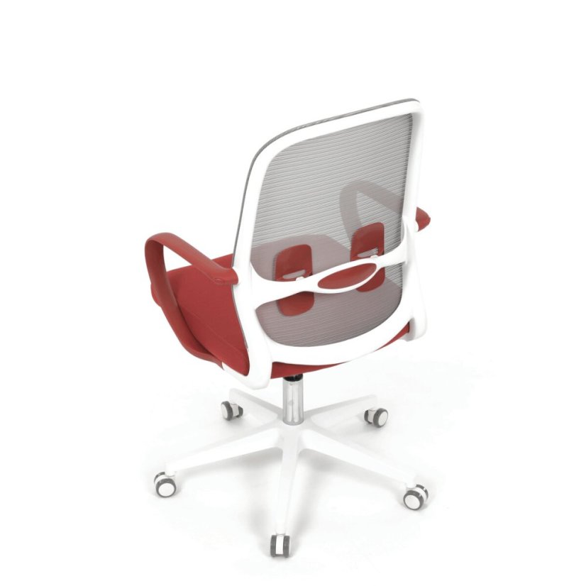 Kancelářská židle, houpací mechanismus, červená látka, KA-S425 RED
