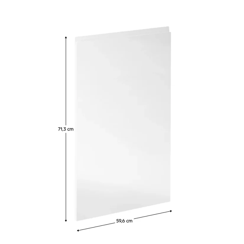 Dvířka na myčku, bílá extra vysoký lesk HG, 59,6x71,3, AURORA