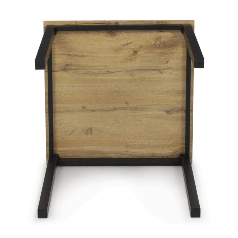 Jídelní stůl 70x70cm, melamin, dub, GDT-201 OAK - Barva (vyberte): hnědá - Barva (vyberte): bílá#eup349725euv4