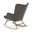 Houpací křeslo, šedá, látka, AK-373 GREY2