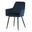 Jídelní židle, modrá, sametová látka, DCH-215 BLUE4