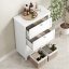 Koupelnová skříňka 60x30x80cm, mdf, bílá, AUK-E1054 WT
