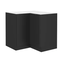 Spodní rohová skříňka SIBER 90x90 DN 2F BB, černá