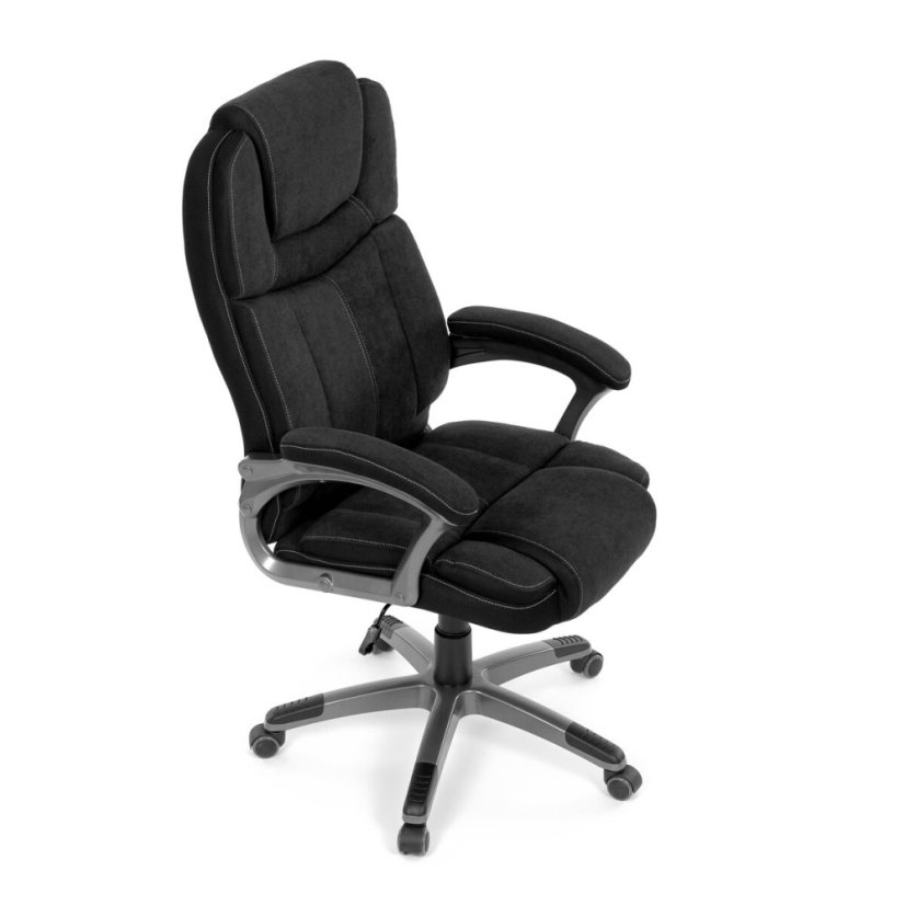 Kancelářské křeslo, houpací mechanismus, černá látka, KA-C715 BK2