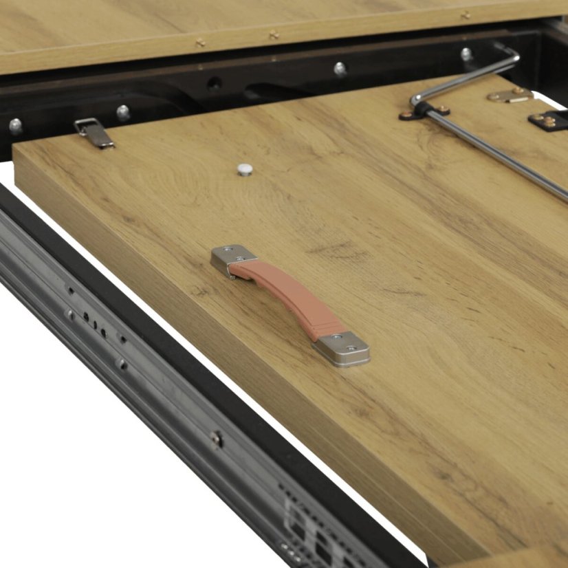 Jídelní stůl rozkládací 160- HT-R5624 OAK, lamino, dub (160 x 90) cm