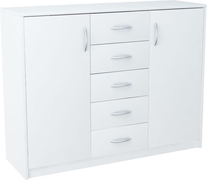 Komoda JULIUS K12D5S bílá