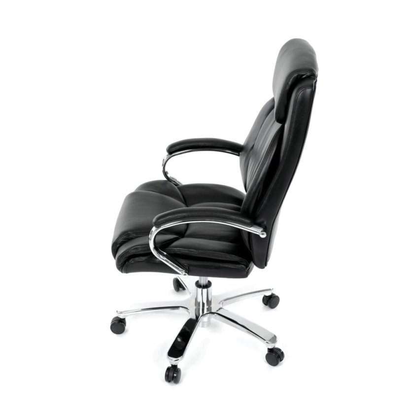 Kancelářské křeslo, houpací mechanismus, černá ekokůže, KA-F1385 BK
