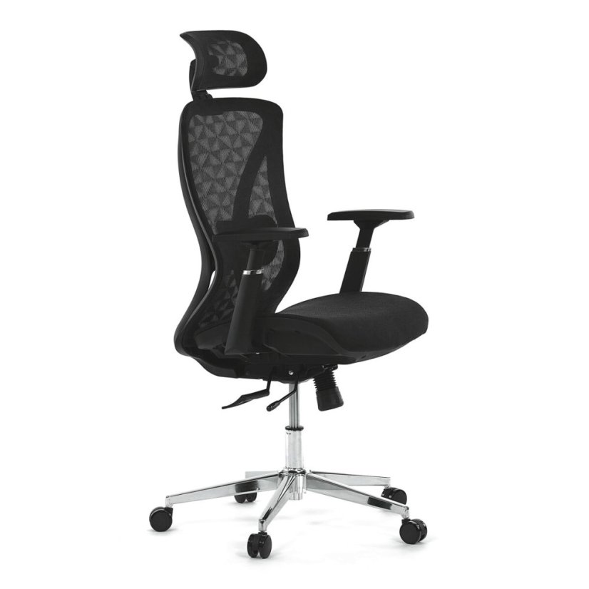 Kancelářská židle, synchronní mechanismus, černá síťovina, KA-S258 BK