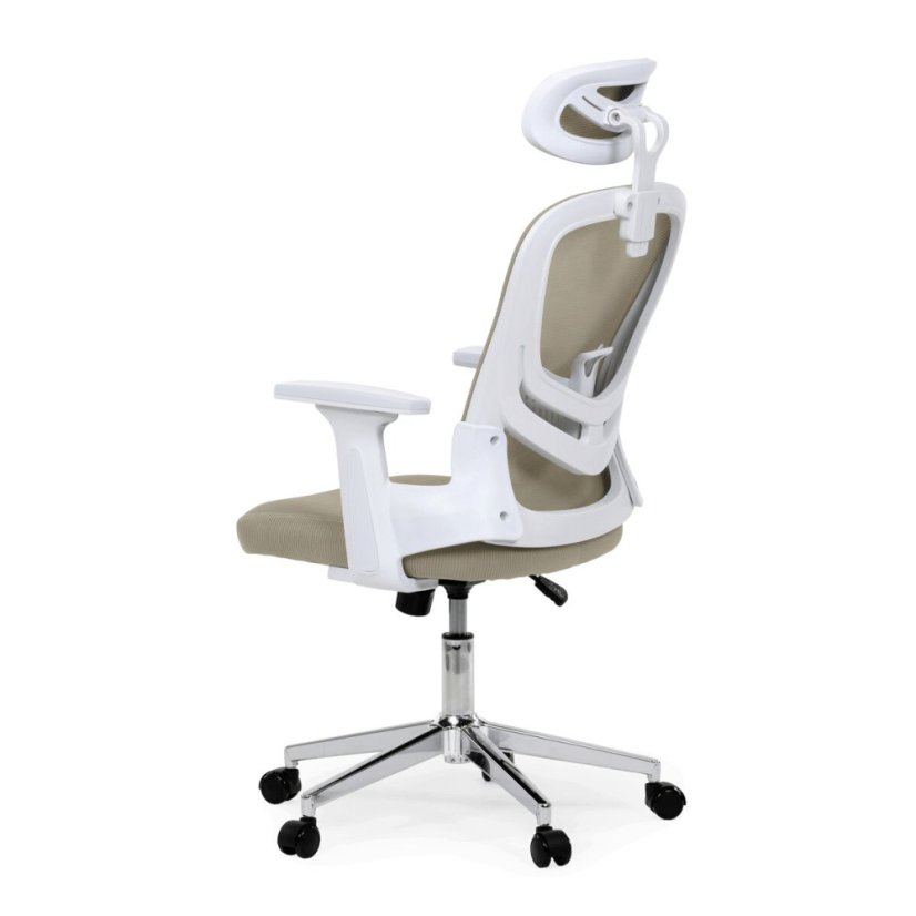 Kancelářská židle, houpací mechanismus, béžová síťovina, KA-K2031 BGE