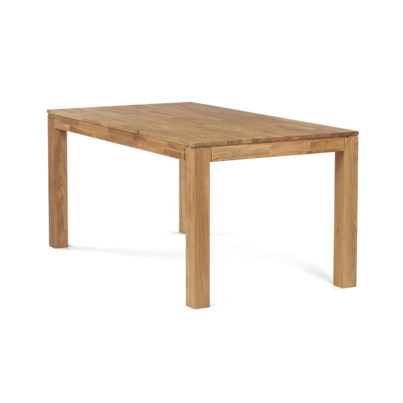 Jídelní stůl 160x90x75, masiv dub bílý, povrchová úprava olejem, nohy 8x8 cm
