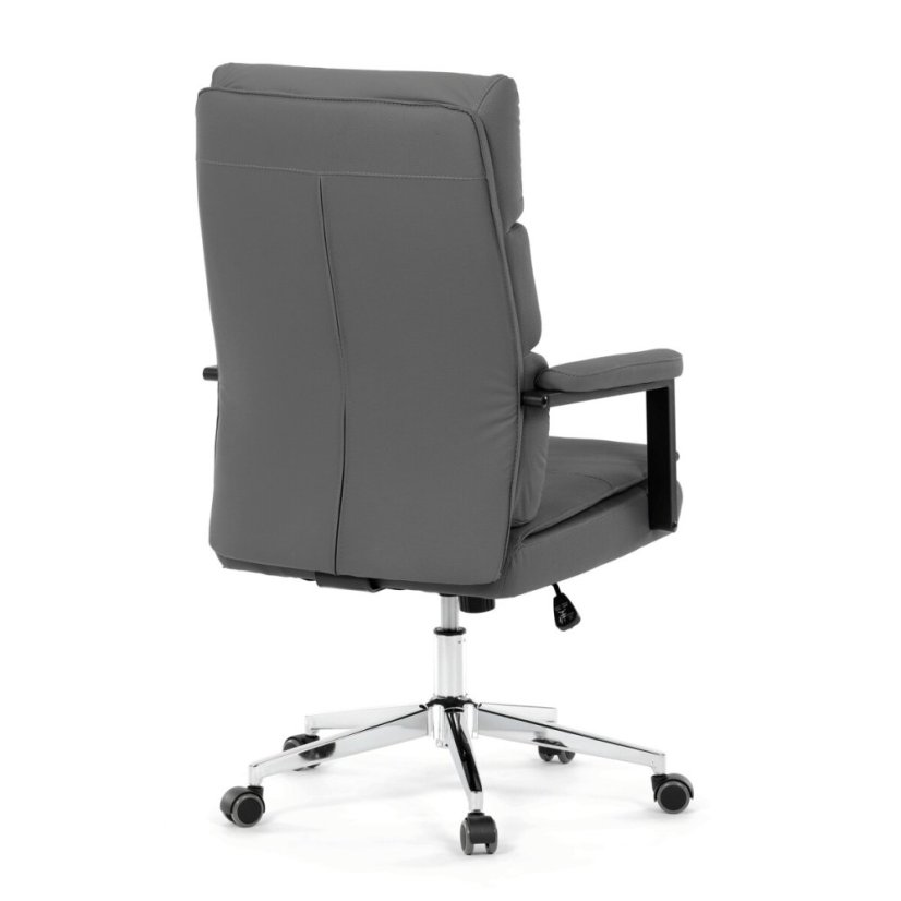 Kancelářské křeslo, houpací mechanismus, šedá ekokůže, KA-D8104 GREY