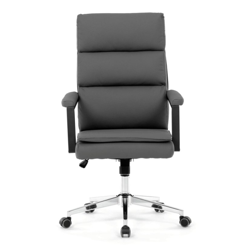 Kancelářské křeslo, houpací mechanismus, šedá ekokůže, KA-D8104 GREY