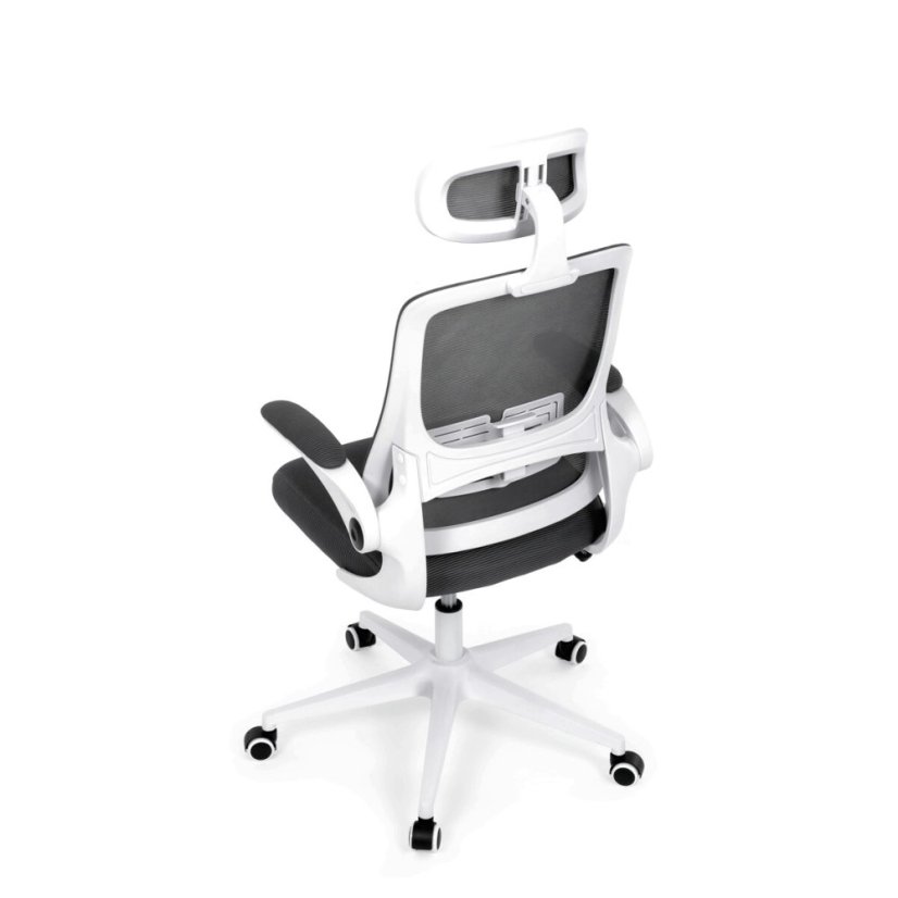 Kancelářská židle, houpací mechanismus, šedá síťovina, KA-Q843 GREY