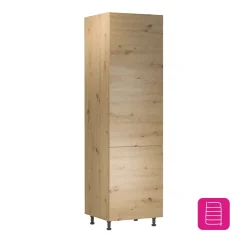 Potravinová skříňka s policemi LANGEN D60R, univerální, dub artisan (60 x 212) cm