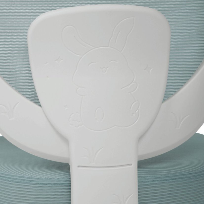 Dětská židle, výškově nastavitelná, zelená síťovina, KA-K1062 GRN