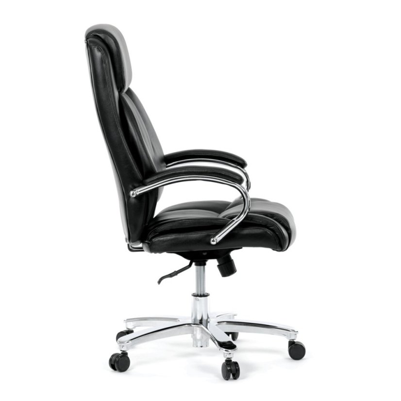 Kancelářské křeslo, houpací mechanismus, černá ekokůže, KA-F1385 BK