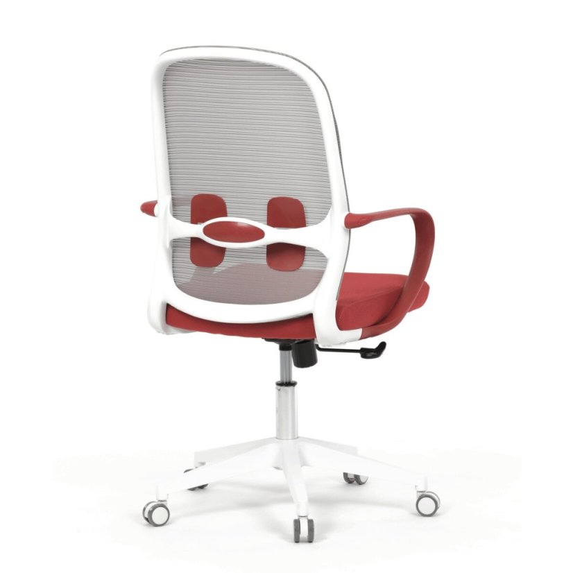 Kancelářská židle, houpací mechanismus, červená látka, KA-S425 RED