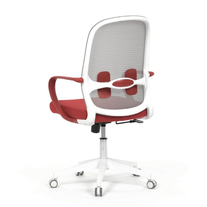 Kancelářská židle, houpací mechanismus, červená látka, KA-S425 RED