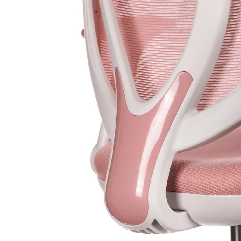 Dětská židle, výškově nastavitelná, růžová síťovina, KA-C806 PINK
