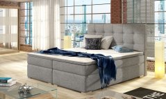 Kontinentální postel Boxspring INNA sv.šedá – výška sedu 50 cm