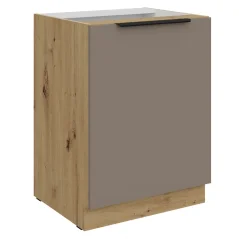 Spodní skříňka FRISBO 40 D 1F BB, sandgrau/dub artisan (60 x 82) cm