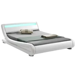 Moderní postel s RGB LED osvětlením FILIDA (182 x 224) cm – spací plocha 160 x 200 cm