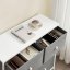 Komoda 80x30x71cm, kov, šedá, AUK-E1032 GREY - Barva: bílá#eup349562euv2