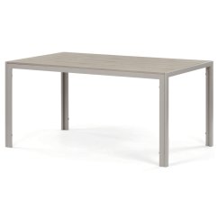 Zahradní stůl 150x89cm, kov, polywood, béžová, AZT-S1215 CRM
