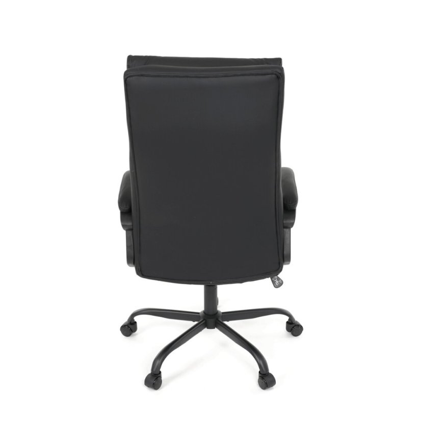 Kancelářské křeslo, houpací mechanismus, černá ekokůže, KA-Y346 BK