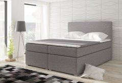 Kontinentální postel Boxspring DIANA šedá – vysoký násed cca 60 cm