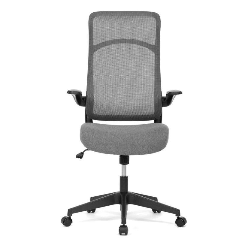 Kancelářská židle, houpací mechanismus, šedá síťovina, KA-A182 BK
