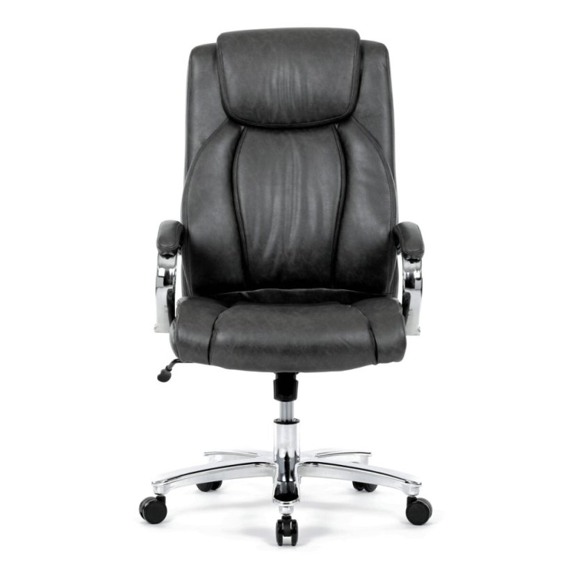 Kancelářské křeslo, houpací mechanismus, šedá ekokůže, KA-F1385 GREY