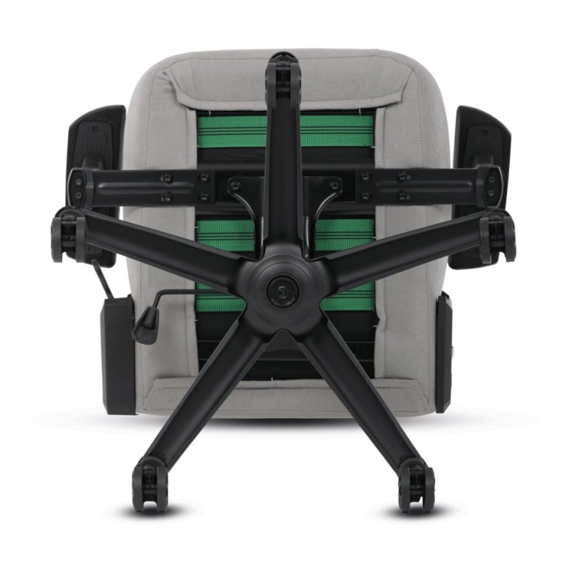 Herní křeslo, houpací mechanismus, stříbrná látka, KA-F12 SIL2