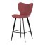 Barová židle, červená, látka, AUB-1068 RED2
