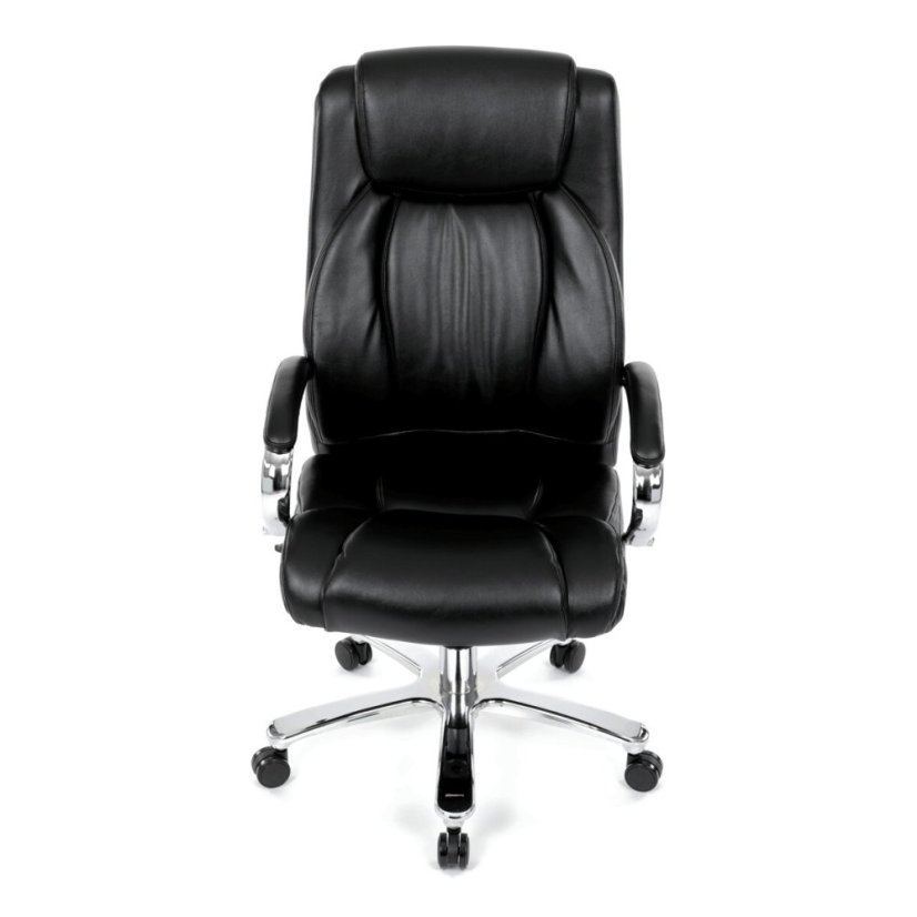 Kancelářské křeslo, houpací mechanismus, černá ekokůže, KA-F1385 BK