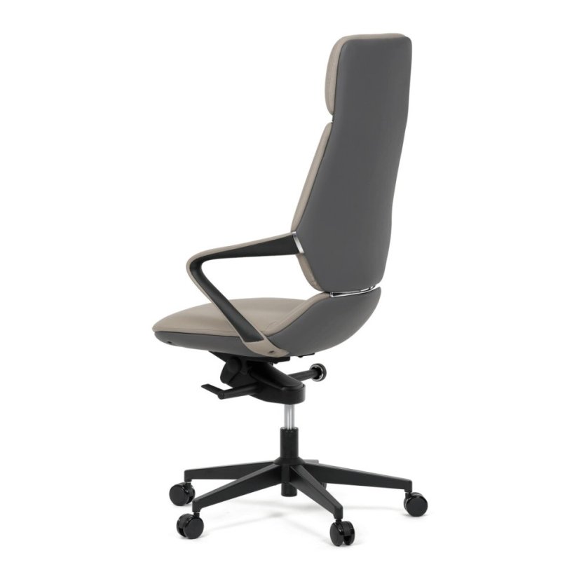 Kancelářské křeslo, houpací mechanismus, šedá ekokůže, KA-T8426 GREY